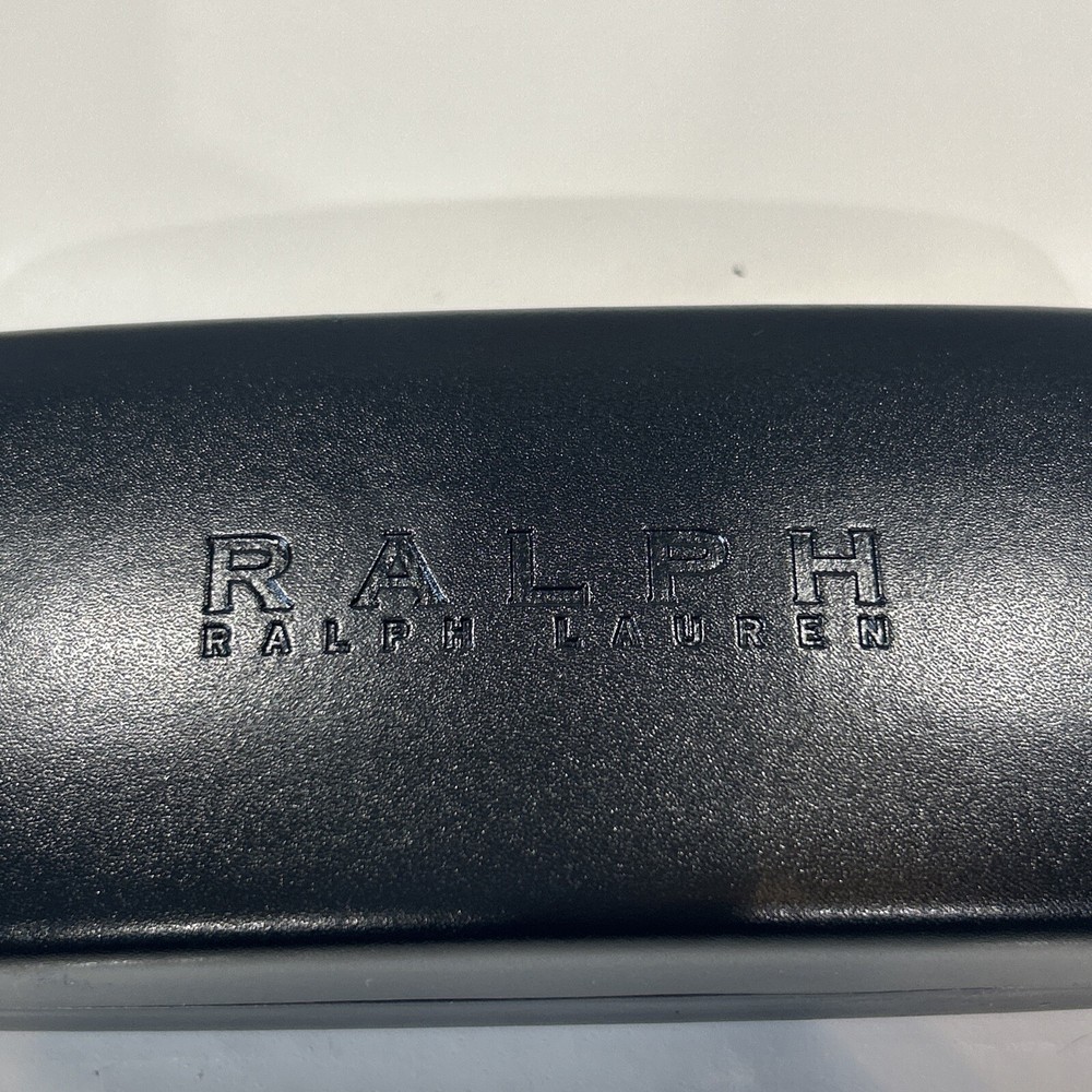 Ralph Lauren Hard Shell Eyeglass Sunglass Hinged Black Case Flocked Lining