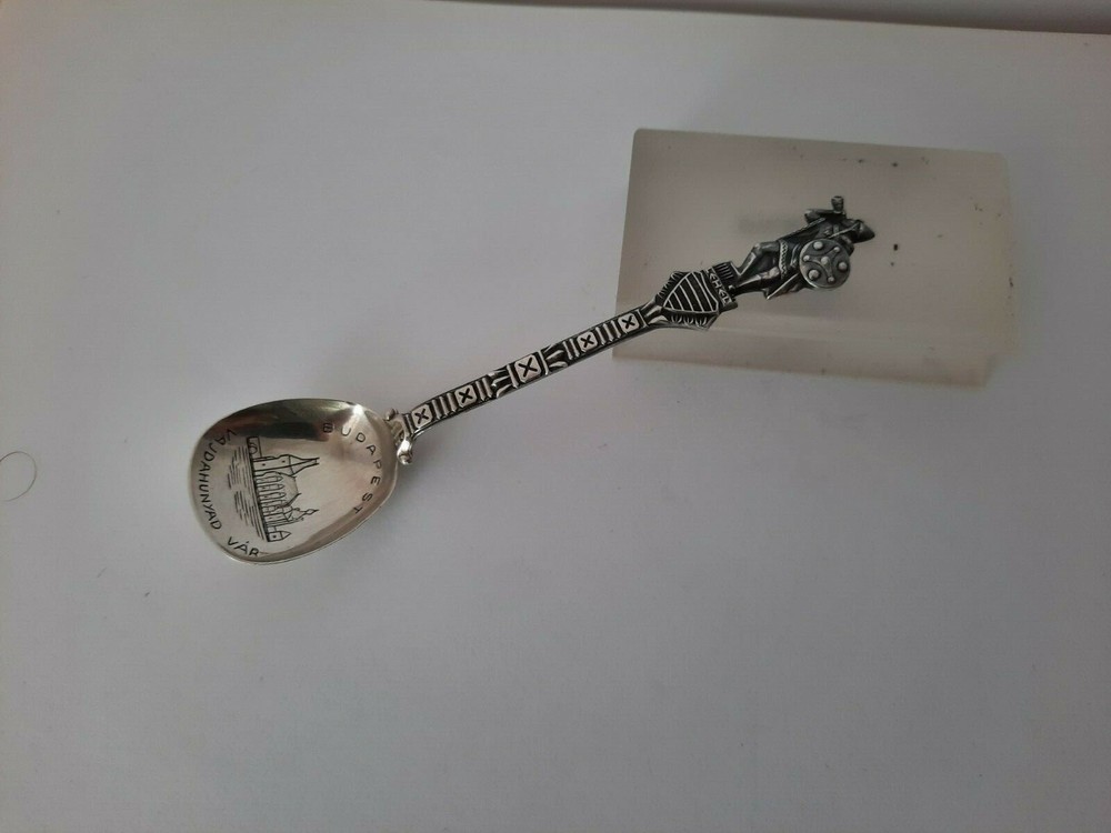 Vintage Solid Silver Spoon - Budapest Souvenir Vajdahunyad Var