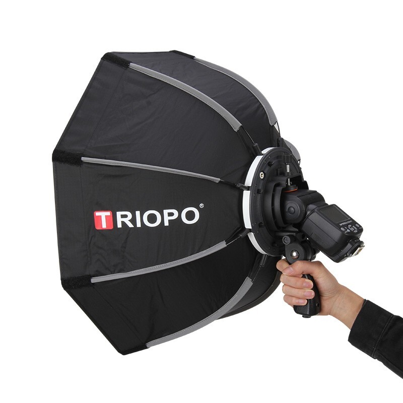 Triopo Portable 55cm Speedlite Octagon Umbrella Softbox +Honeycomb Grid +Bracket