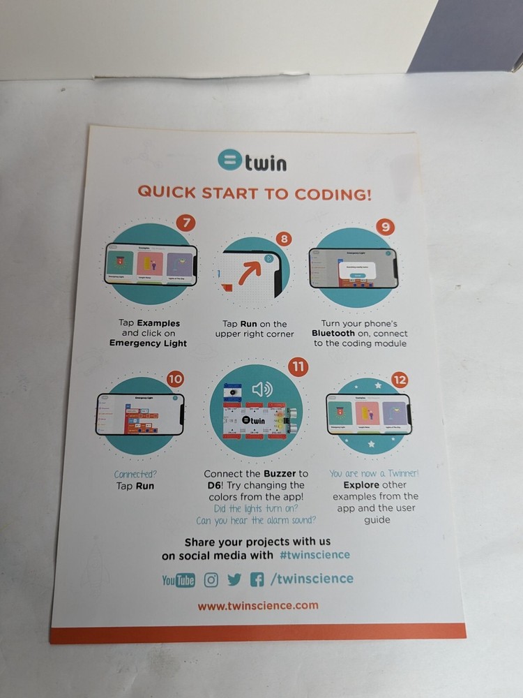 Twin Science STEM Coding Kit: Learn Programming for Children Ages 8+, Complete