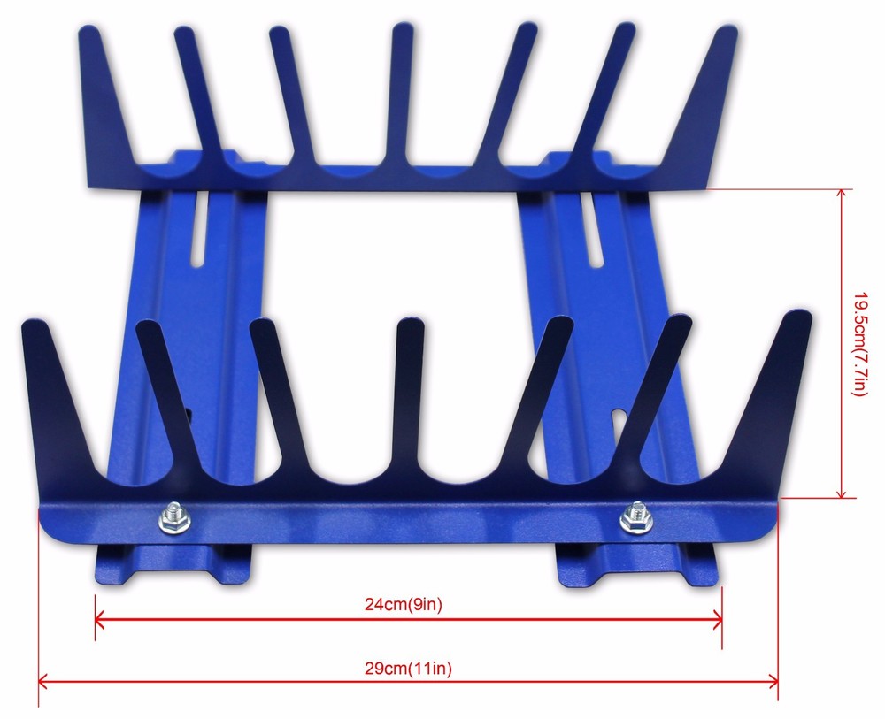 6Layer Desktop Screen Printing Squeegee Rack Scraper Spatula Steel Holder