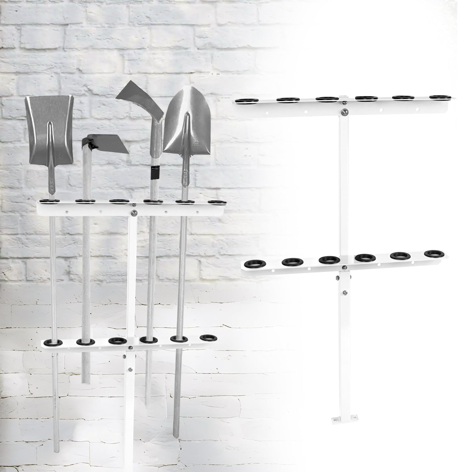 Soundforge Vertical Landscape Hand Tool Rack for Truck Trailers, Garage