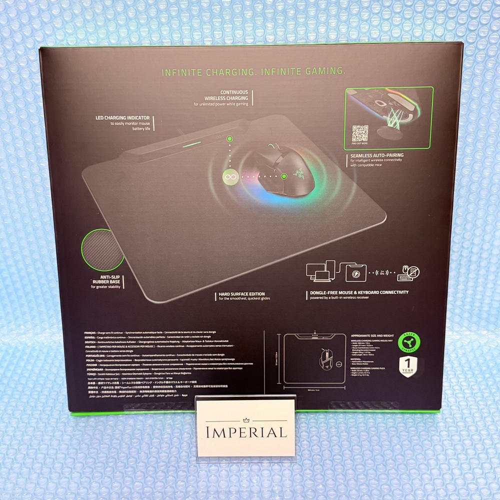 Razer HyperFlux V2 Hard Edition Gaming Mouse Pad Wireless Charging