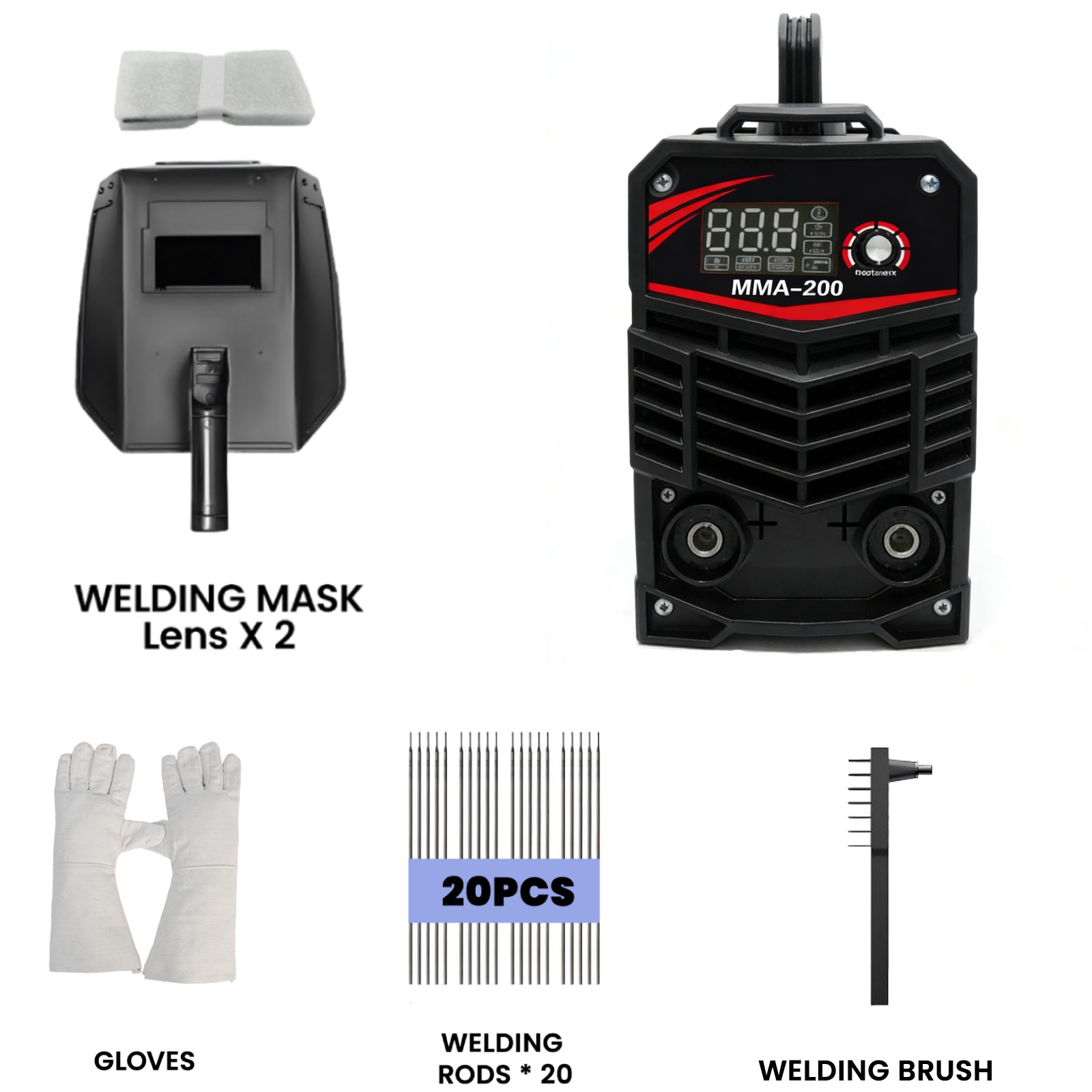 200A Stick Welder 110V-220V Portable ARC Welding Machine Digital Display & IGBT