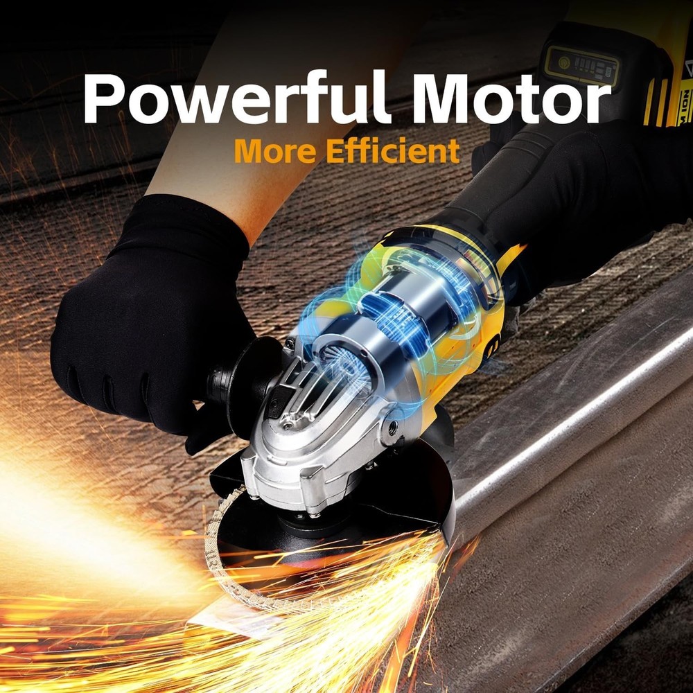 Cordless Angle Grinder (NO Battery) Brushless 4-1/2" Angle Grinder for Cutting