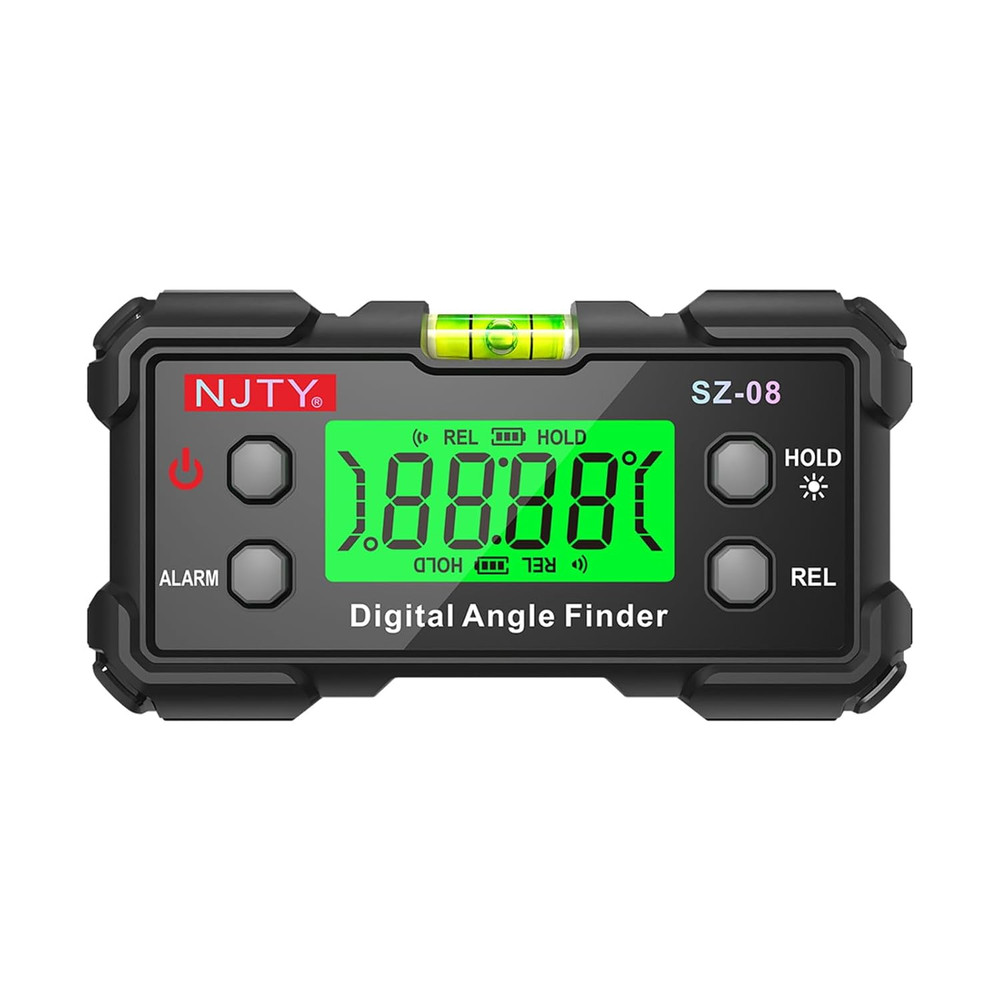 Digital Inclinometer with Backlit Display, ±0.3° Accuracy, Dual Magnetic Base, A