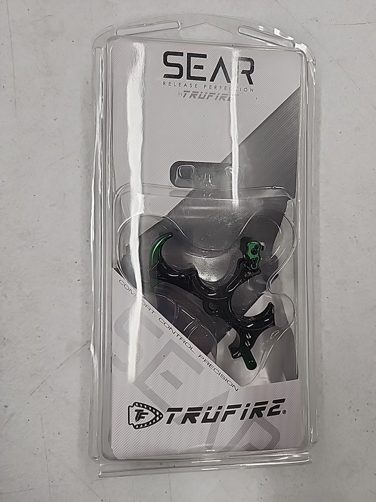 Tru-Fire Sear Hand-Held Archery Compound Bow Hinge Release Green BTG