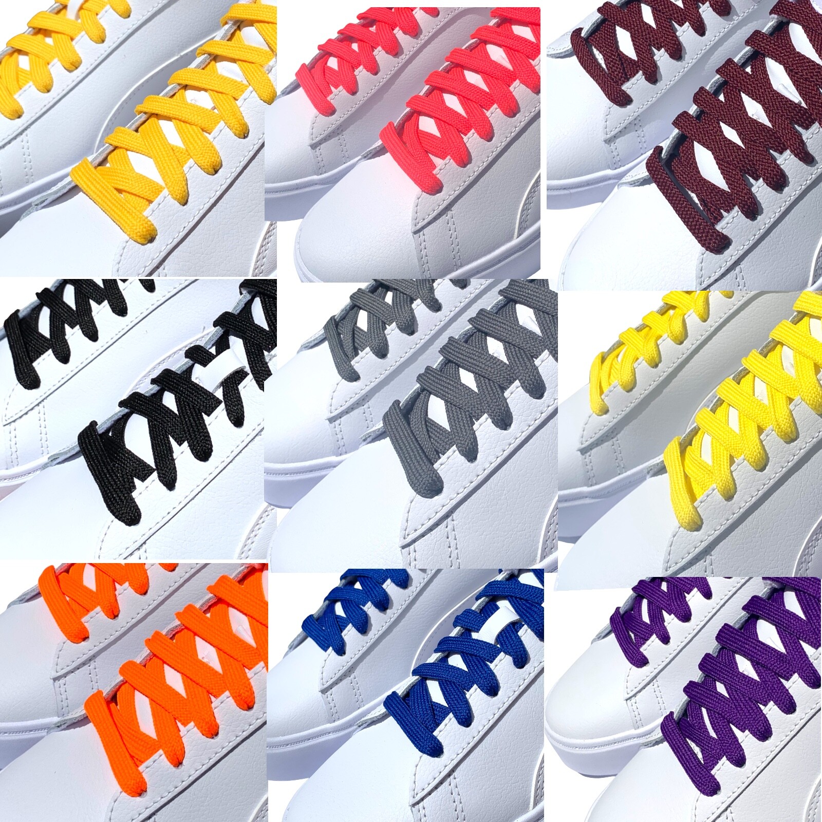 Made In USA Athletic Shoelaces for Nike Adidas Reebok Puma Converse Sneakers