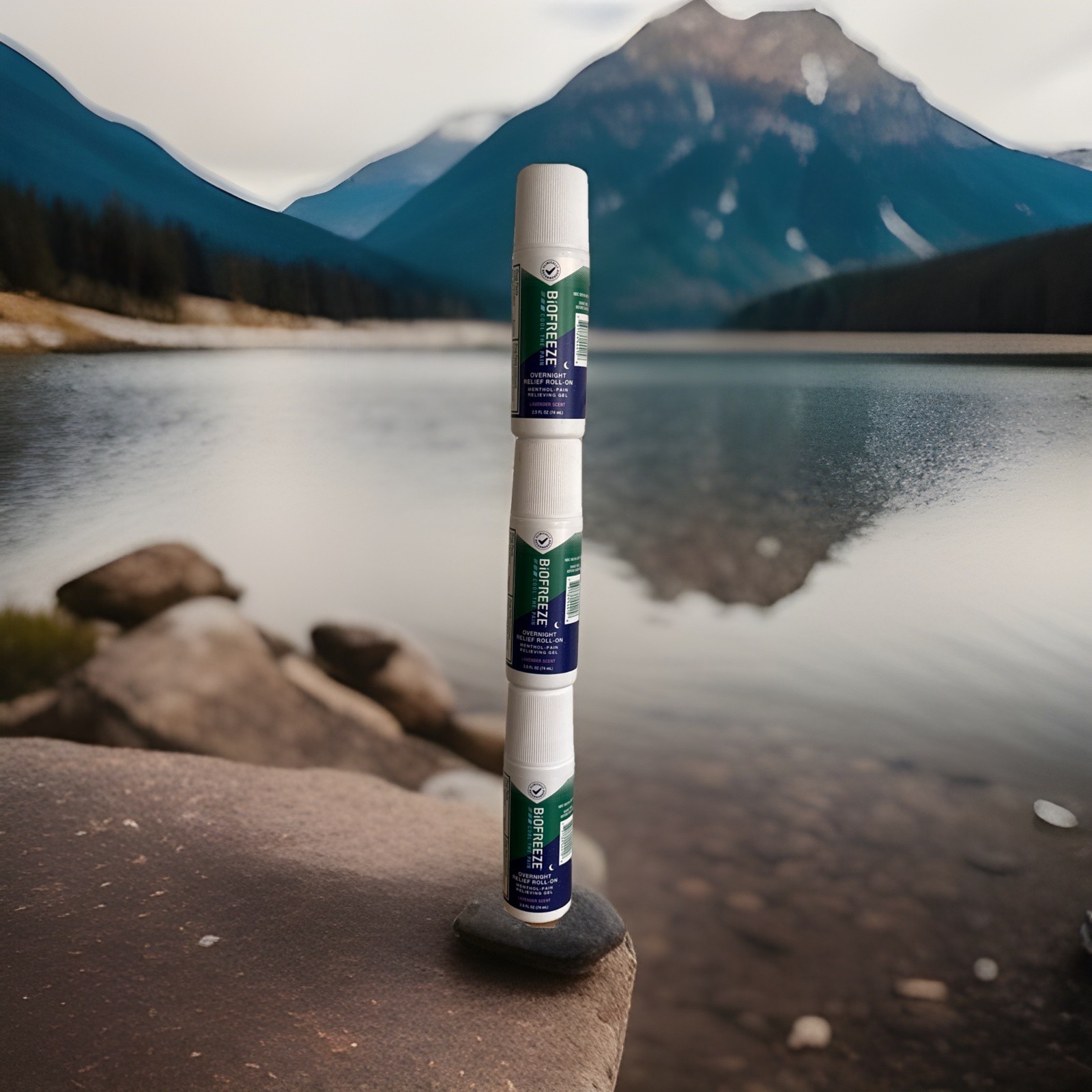 ( Pack of 3 ) Biofreeze Overnight Roll-On | Lavender Scent | FREE SHIPPING