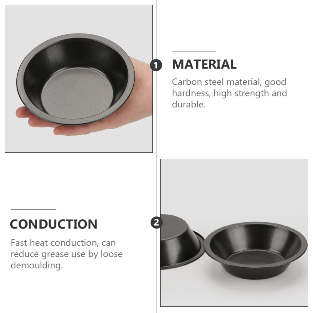 2pcs Bakeware Pizza Tray Round Non-stick Baking Pan Baking Tools