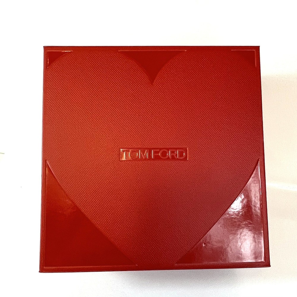Authentic TOM FORD Square Empty Gift Box Packaging Heart Red 7.75"x4.25"