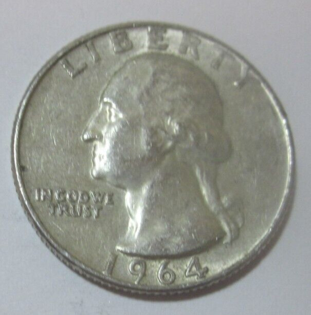 1964 D  Washington Silver Quarter   90% Silver