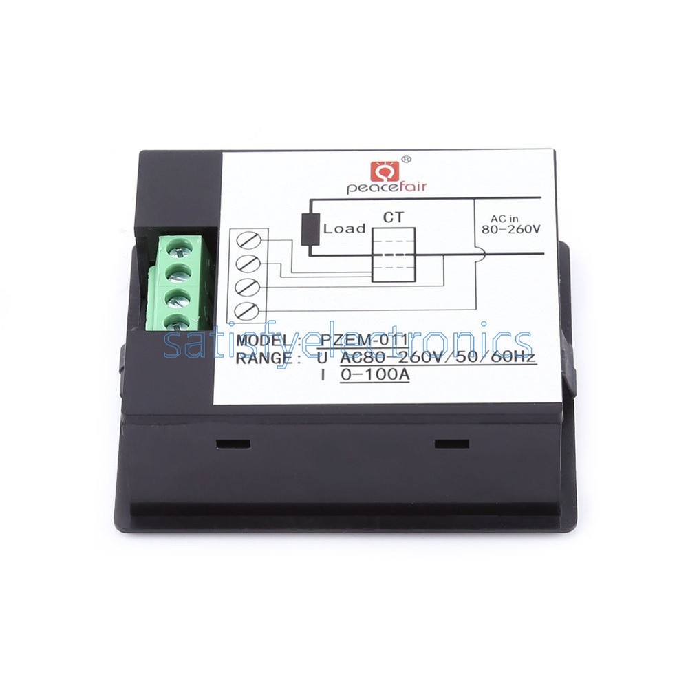 AC 260V 100A Digital LCD Panel Voltage Meter Power Energy Ammeter Voltmeter
