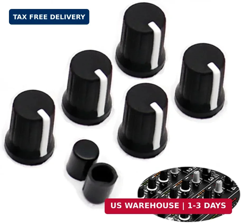 5pcs Universal EQ Rotary Knob Replacement Equalizer Potentiometer Fader Knobs Pu