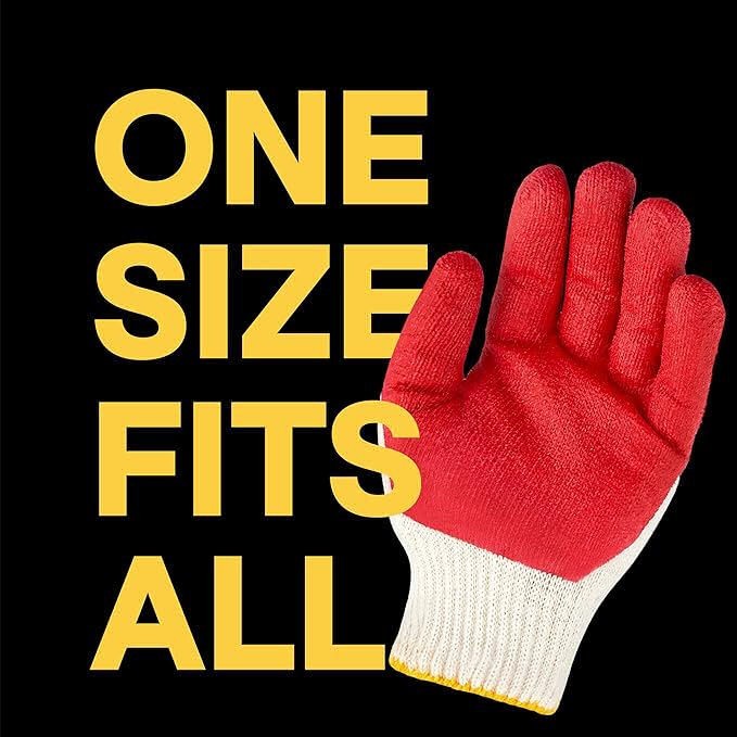 Construction / Garden Yard Gloves Nitrile Dipped AntiSlip Knit Wrist 3 pairs NEW