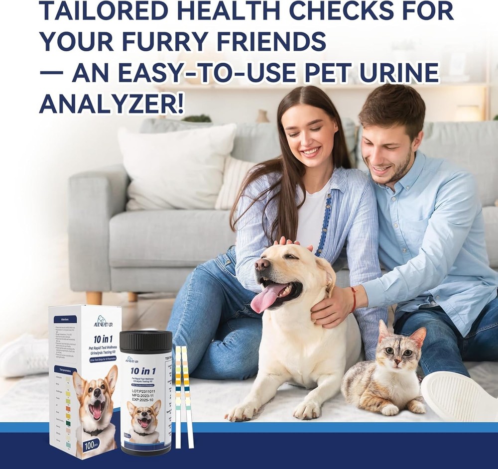 Cat & Dog Urine Test Strips 10-Parameter 100ct, 1 Sets( TT 100 Count )