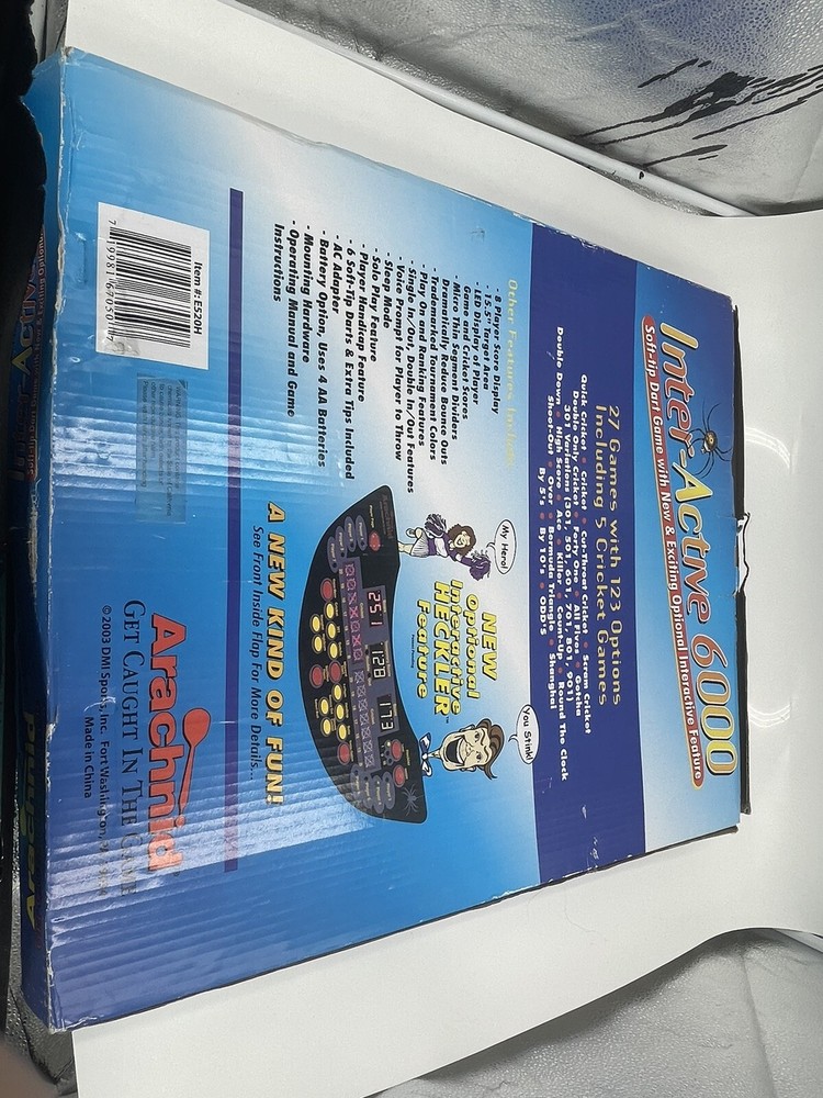 Arachnid Inter-Active 6000 Electronic Dartboard, black