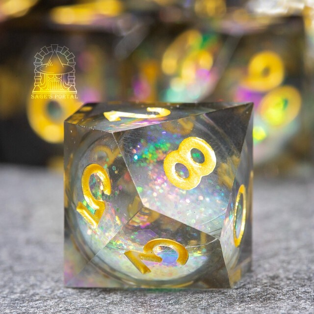 Sage's Spirits - Nether Spirits Liquid Core Sharp Edge Resin Dice Set