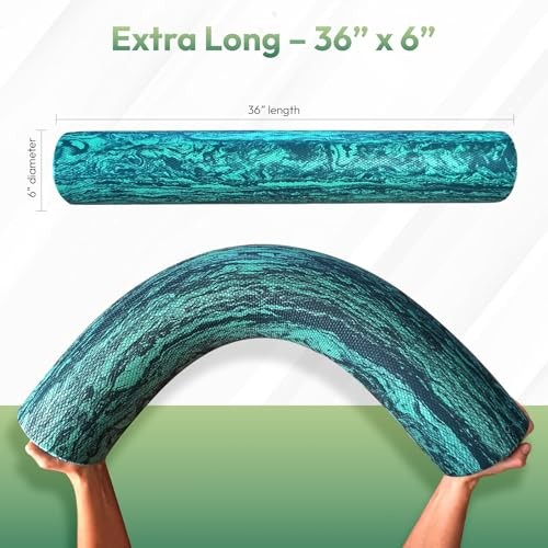 Soft Density Foam Roller 36" x 6" – Low Density Physical Therapy Roller for