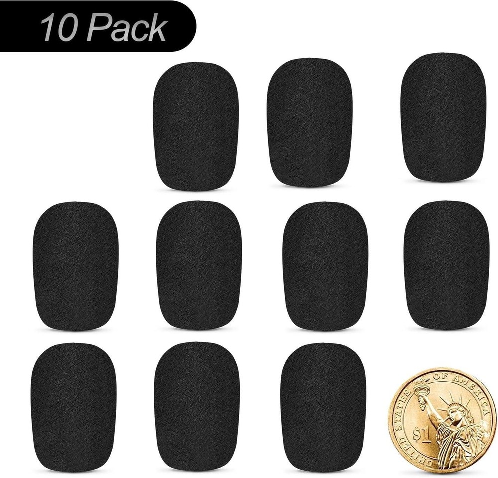 Acoustic Windscreen Pack - 10 Durable Foam Mic Covers for Professionals