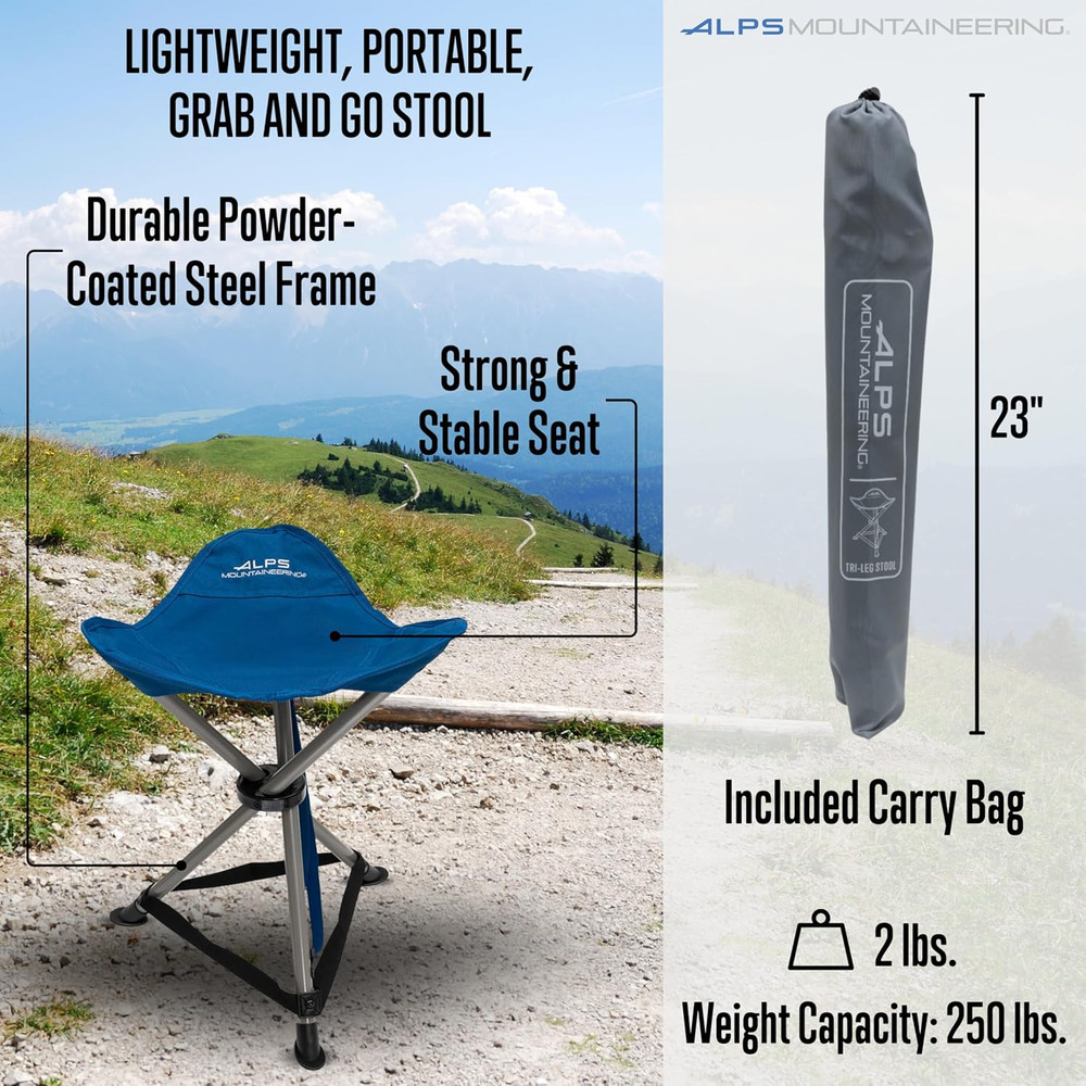 Tri-Leg Stool - Deep Sea, New