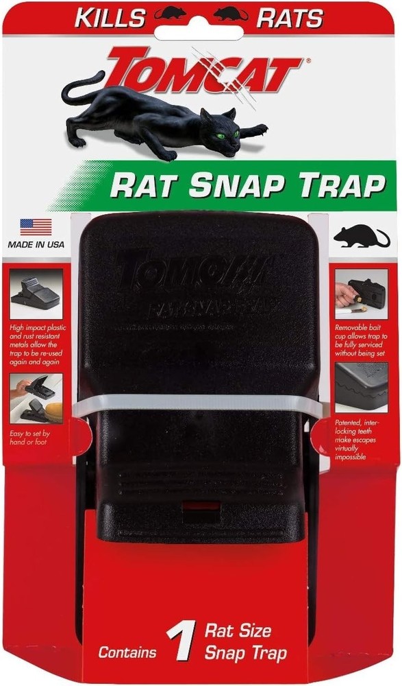 Rat Snap Trap, 1 Rat Size Trap - Reusable - Effectively Kill Rats - Ideal for...