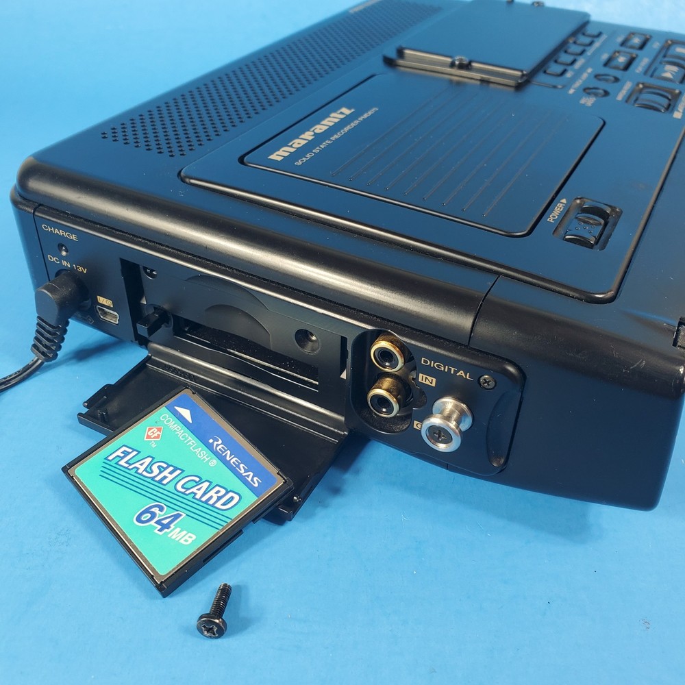 Marantz Solid State Recorder PMD670 U1B Power Cord play/pause Control Flash Card