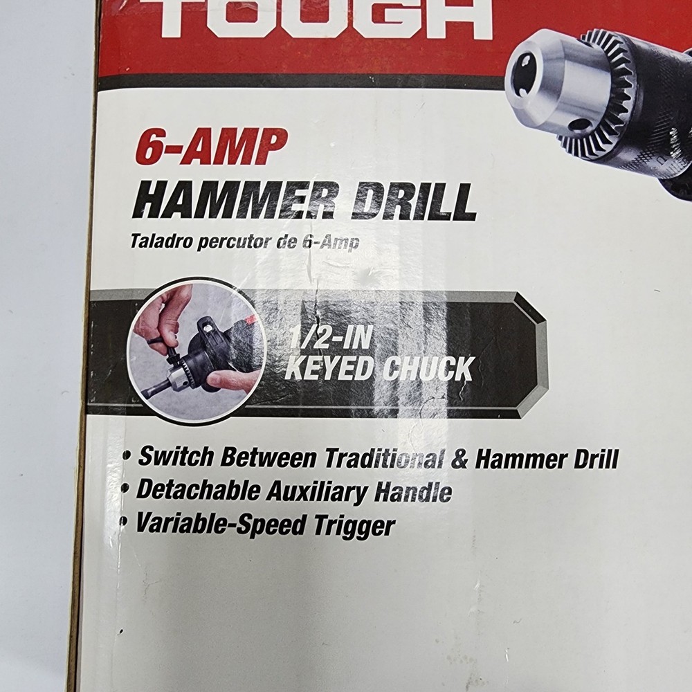 Hyper Tough 6-Amp Hammer Drill Variable Speeds
