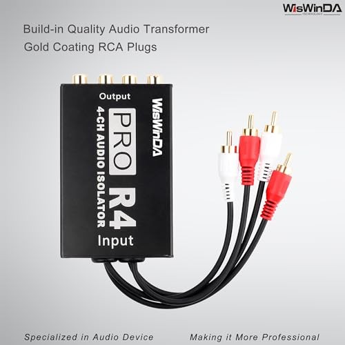 Pro 4Channels RCA Noise Filter Hum Pro X4 4Channels RCA Ground Loop Isolator