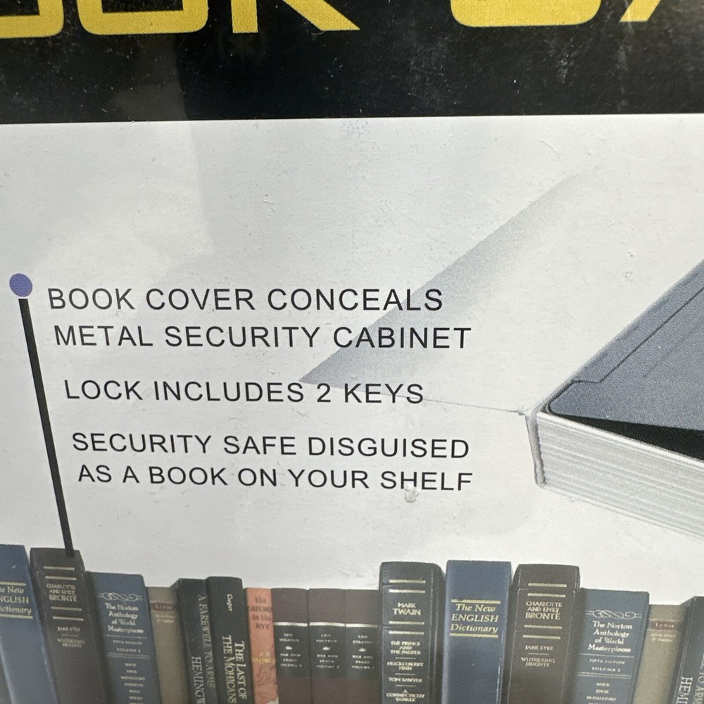 HOMESAFE HARDBACK DICTIONARY BOOK SAFE - BLUE -2 Keys NEW