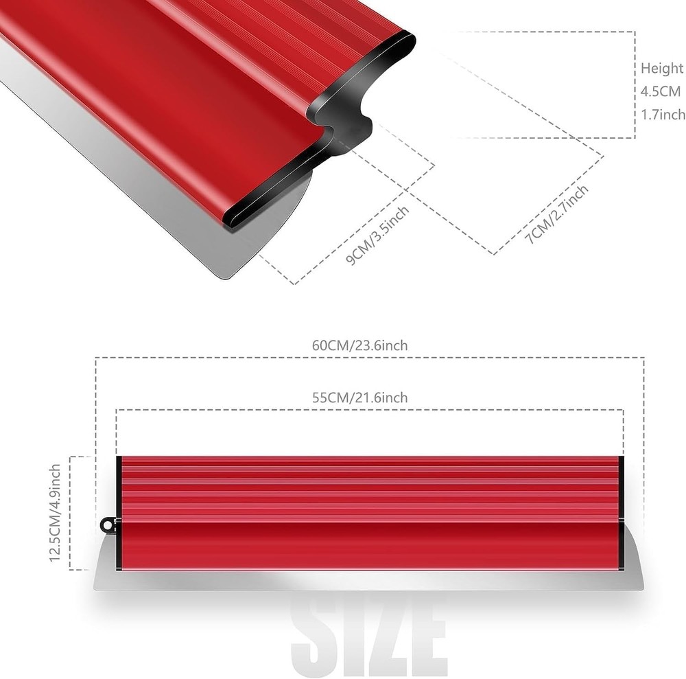 Versatile 24 Inch Drywall Skimming Blade with Replaceable Blade System