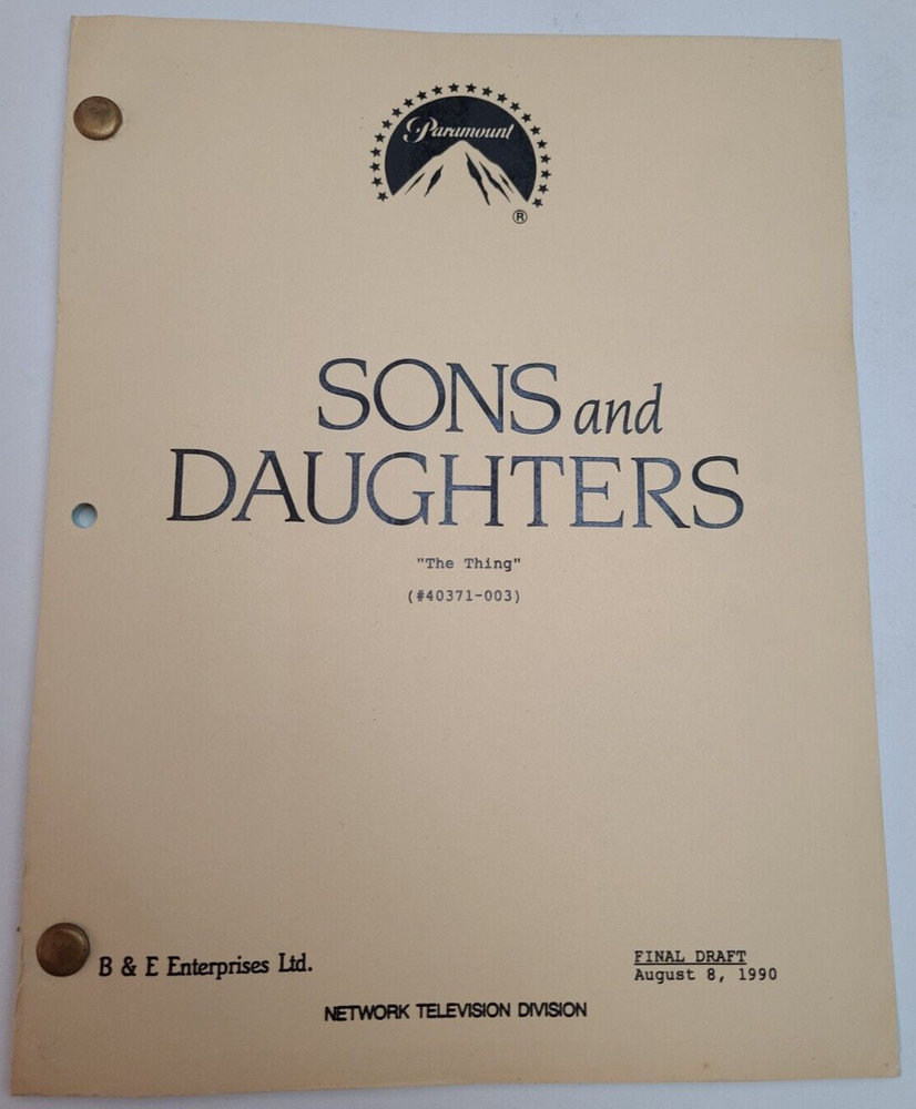 SONS AND DAUGHTERS / Jeff Stepakoff 1990 TV Script, Lucie Arnaz "The Thing"