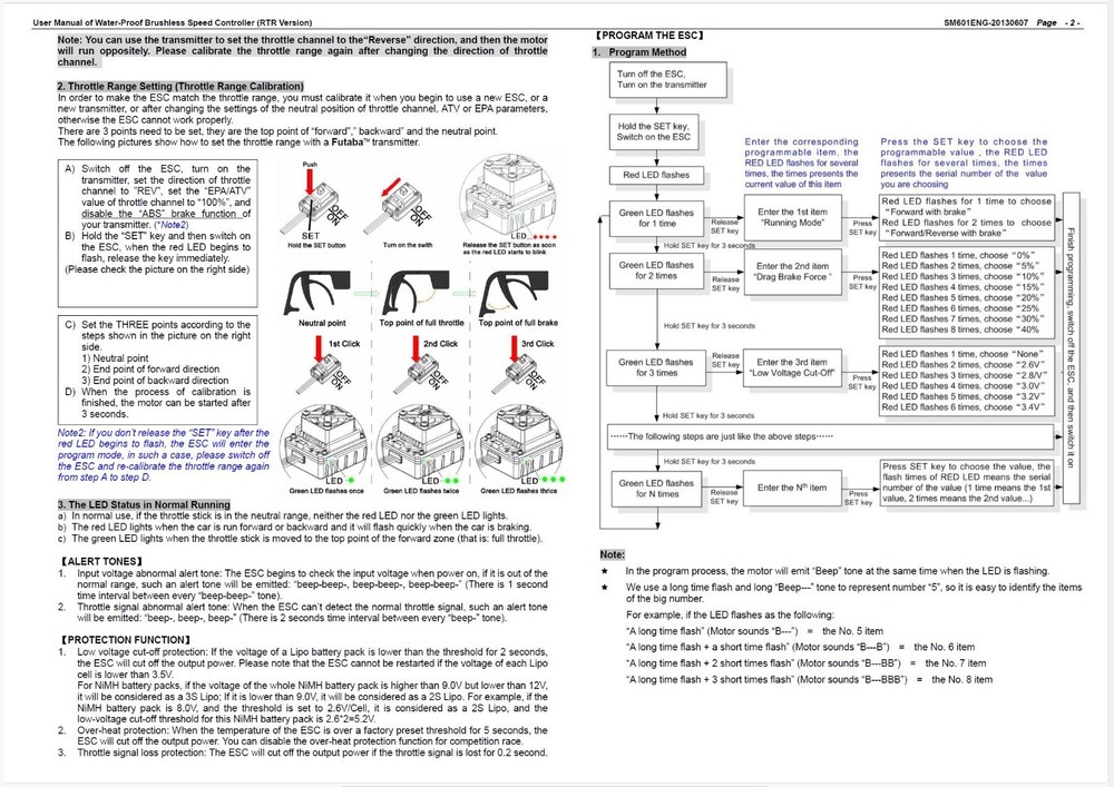 HW-WP-S10E-RTR Hobbywing 45A Brushless Speed Controller, Splashproof Redcat