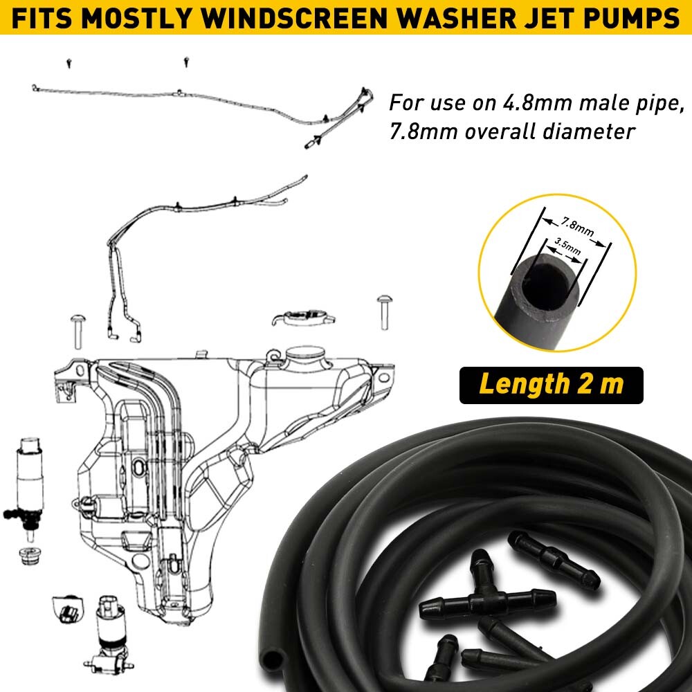 5116079AA Car Windshield Wiper Washer Squirter Nozzle Spray Jet Kit Fluid Hose E