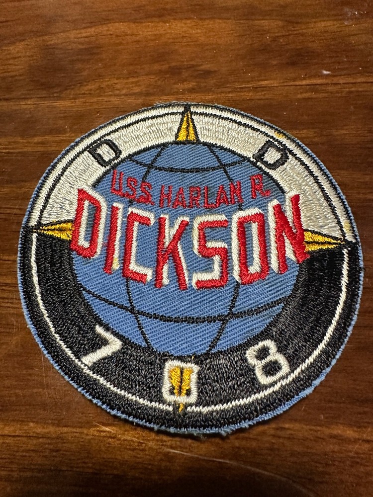 Vintage US Navy USS Harlan R. Dickson Ship Patch