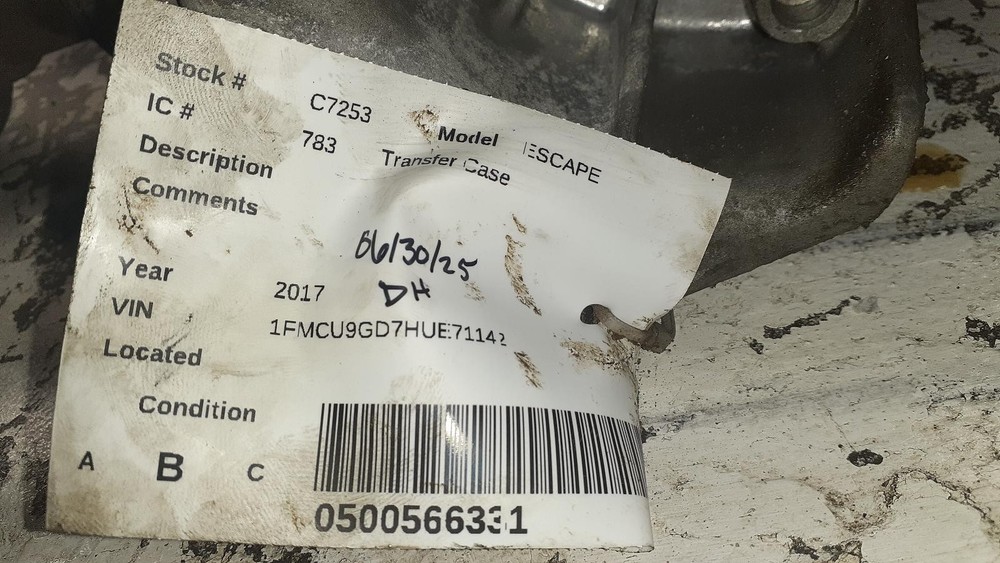 Used Transfer Case Assembly fits: 2017 Ford Escape Grade B