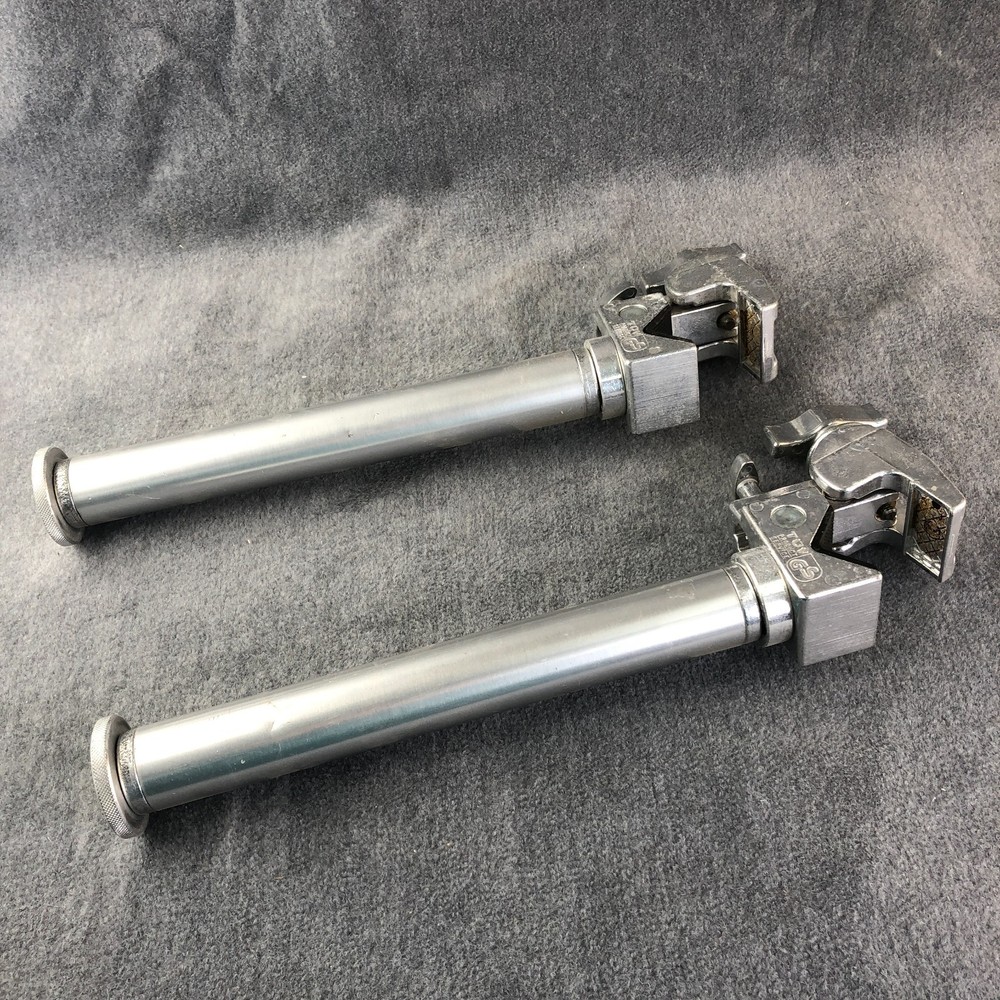 (2) Manfrotto Super Clamp w/10" Extension Post Bar & Aluminum Stop ~ Missing Pad
