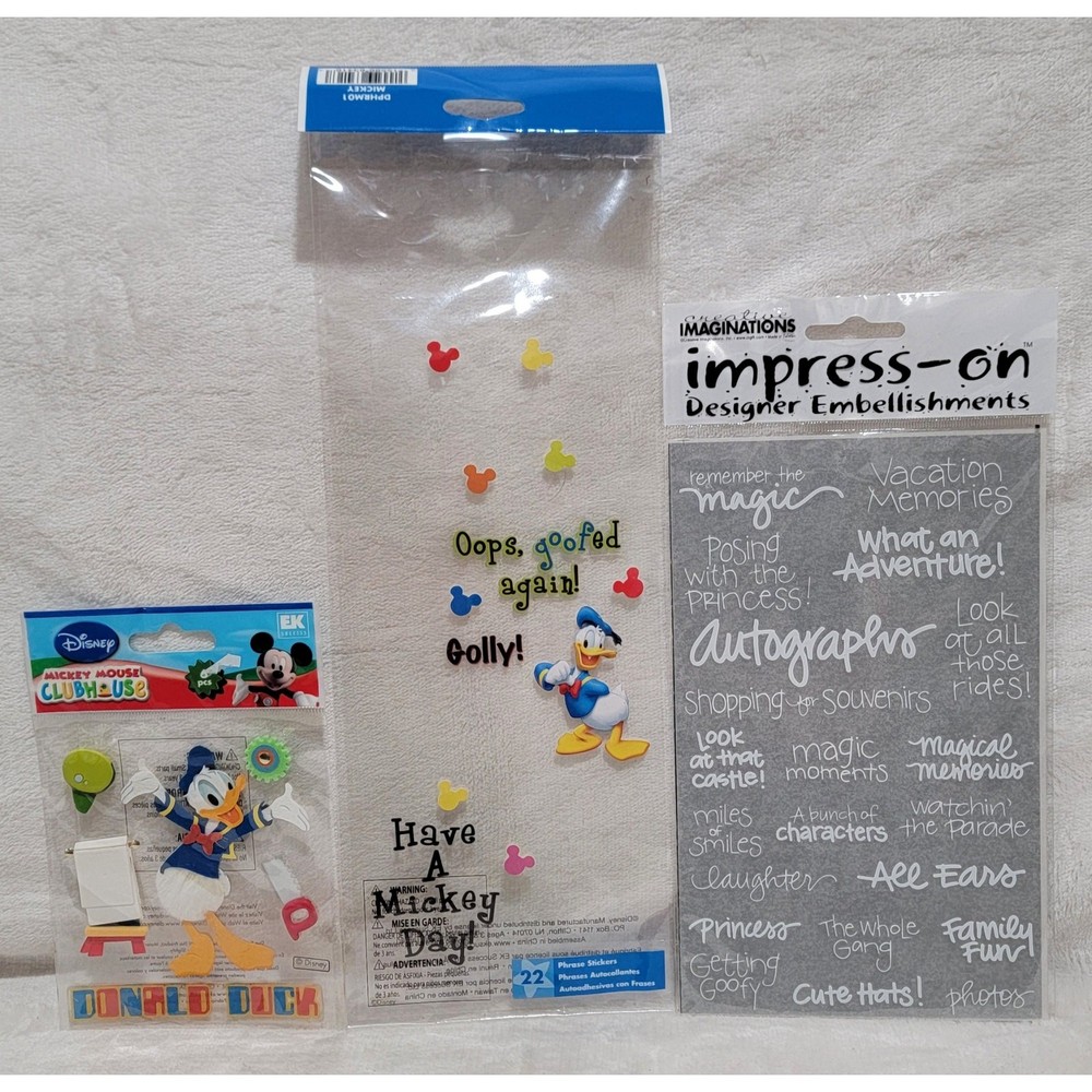 Disney Donald Duck Card Scrapbook Kit Bundle Supplies