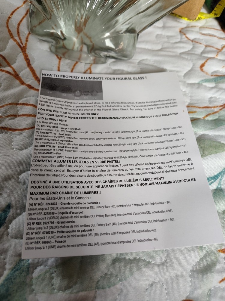 POTTERY BARN SEASHELL FIGURAL GLASS SMALL NEW