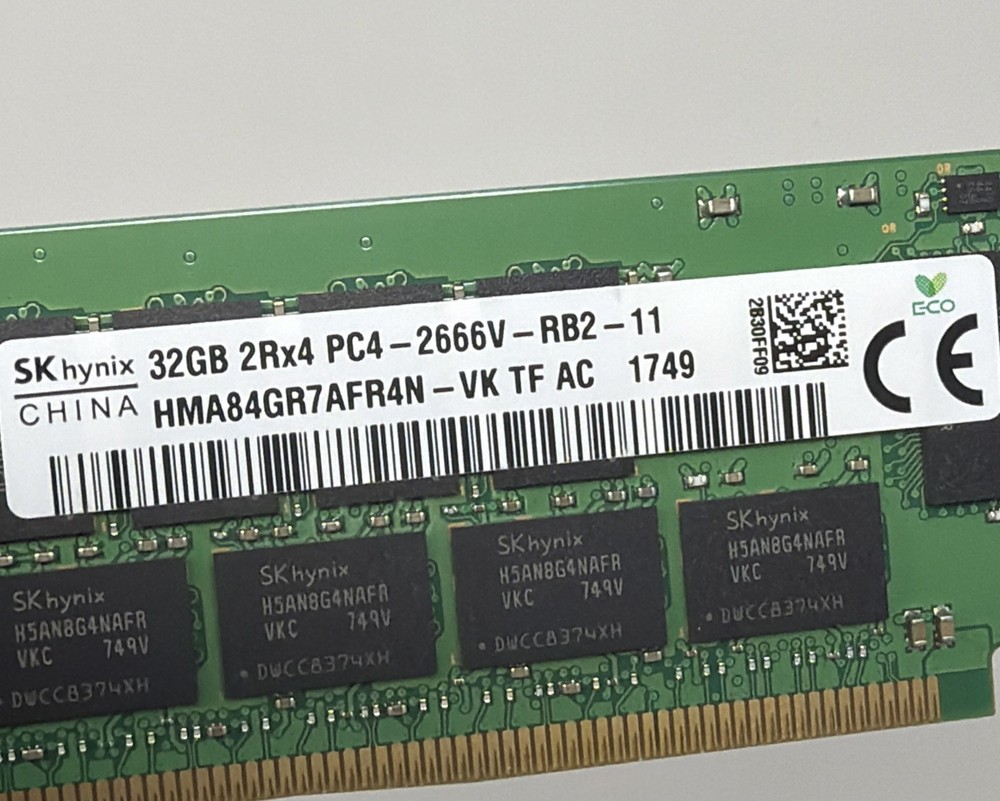 Hynix 32GB 2Rx4 PC4-2666V-RB2-11 ECC Server RAM Memory