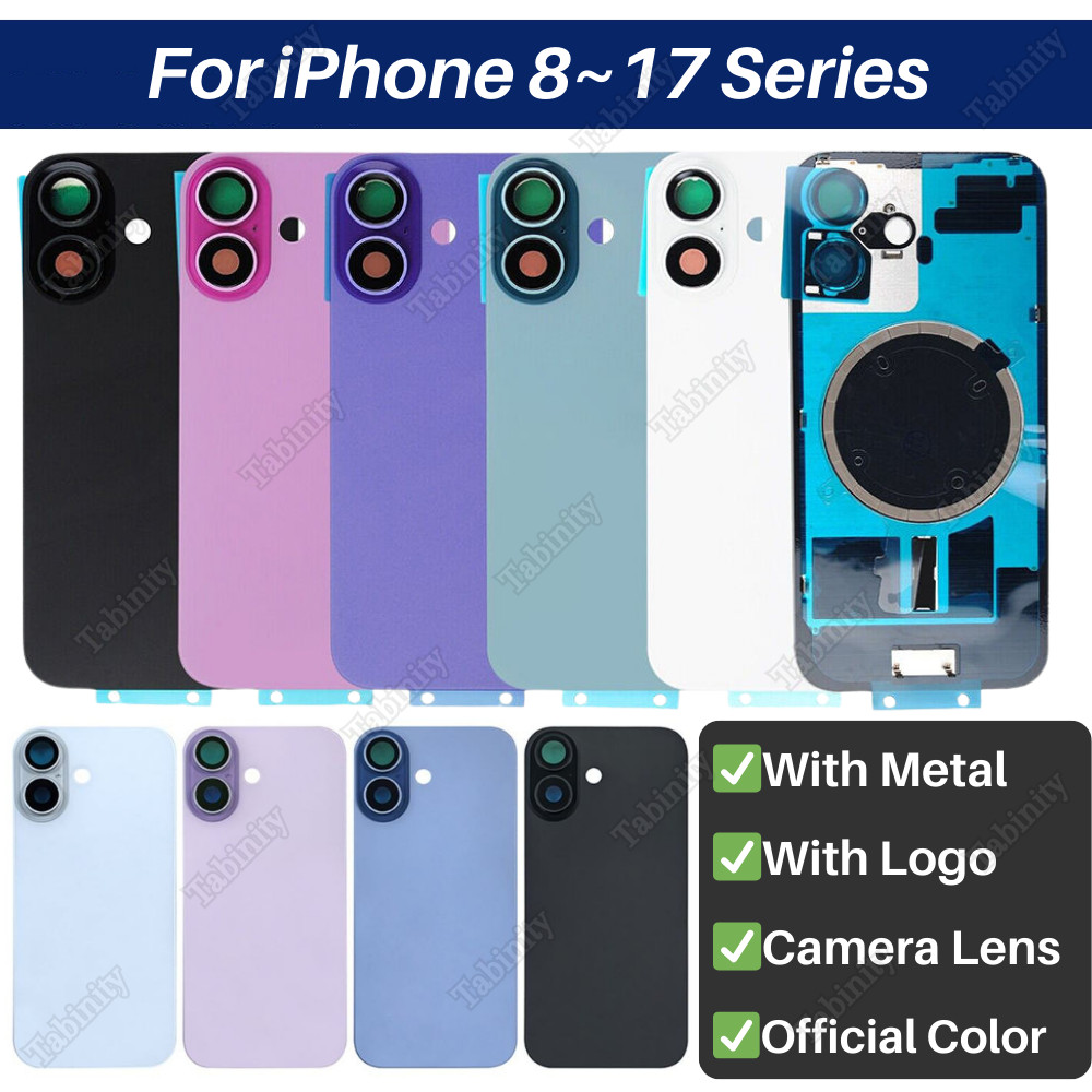 Replacement Rear Back Glass Big Hole For iPhone 17 16 15 14 13 12 11 XS XR X Lot