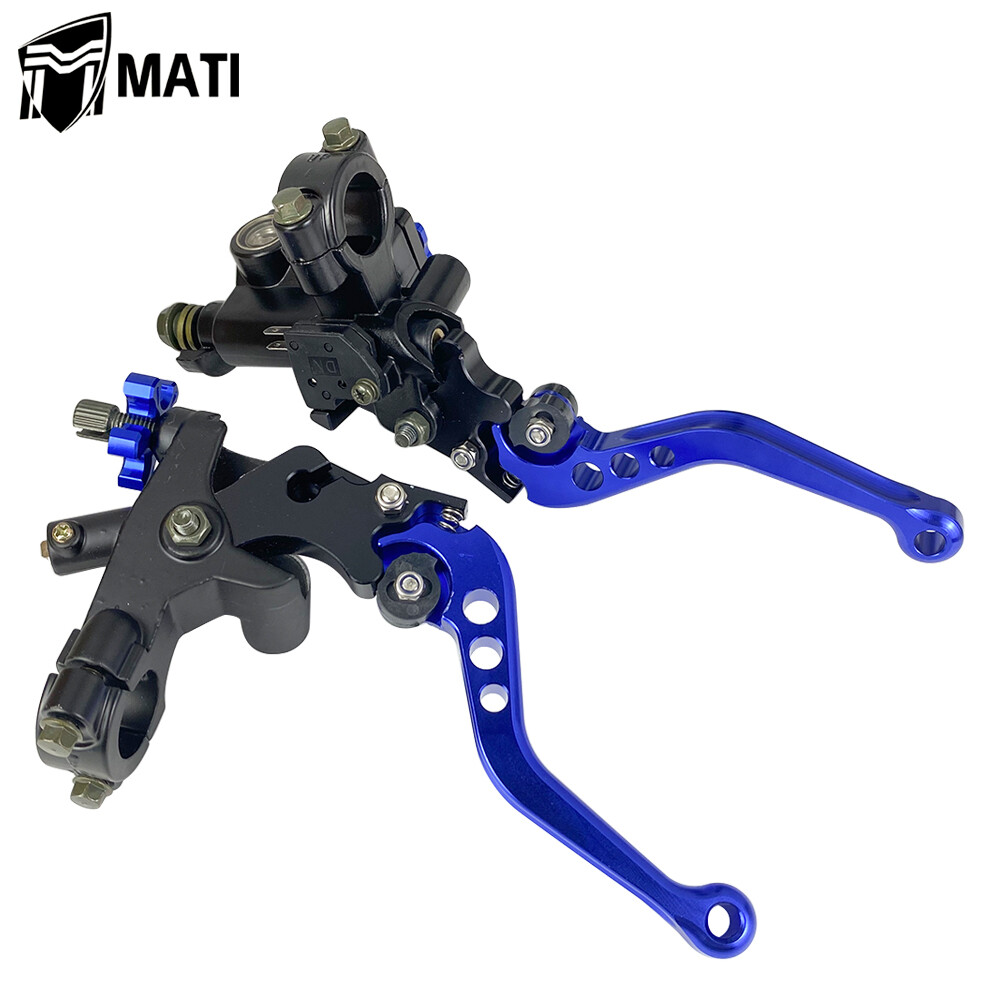 Universal 7/8'' Motorcycle CNC Brake Clutch Master Cylinder Reservoir Lever Set