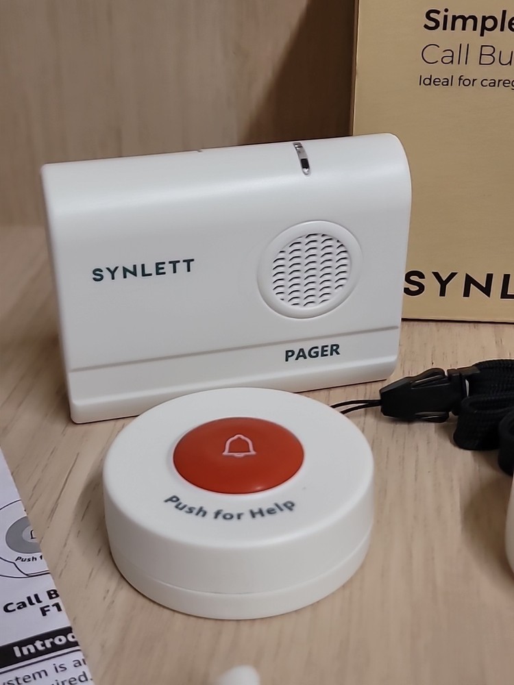 Synlett Caregiver Call Button & Portable Pager 2 Button Device Wireless