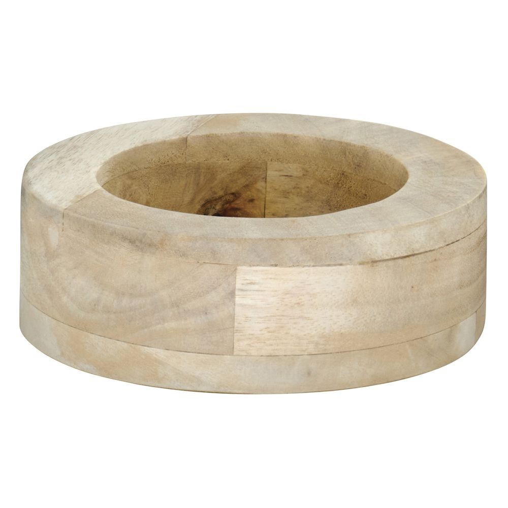 Hubert® Round Mango Wood Riser - 6"Dia x 2"H