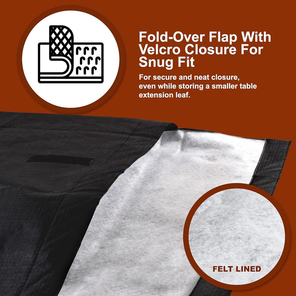 Felt Lined Dining Table Leaf Storage Bag, Water Resistant and Scratch Resistant,