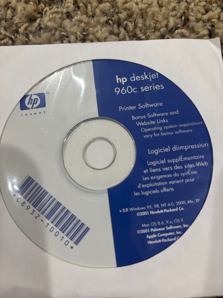 HP Deskjet 960c series Printer driver cd