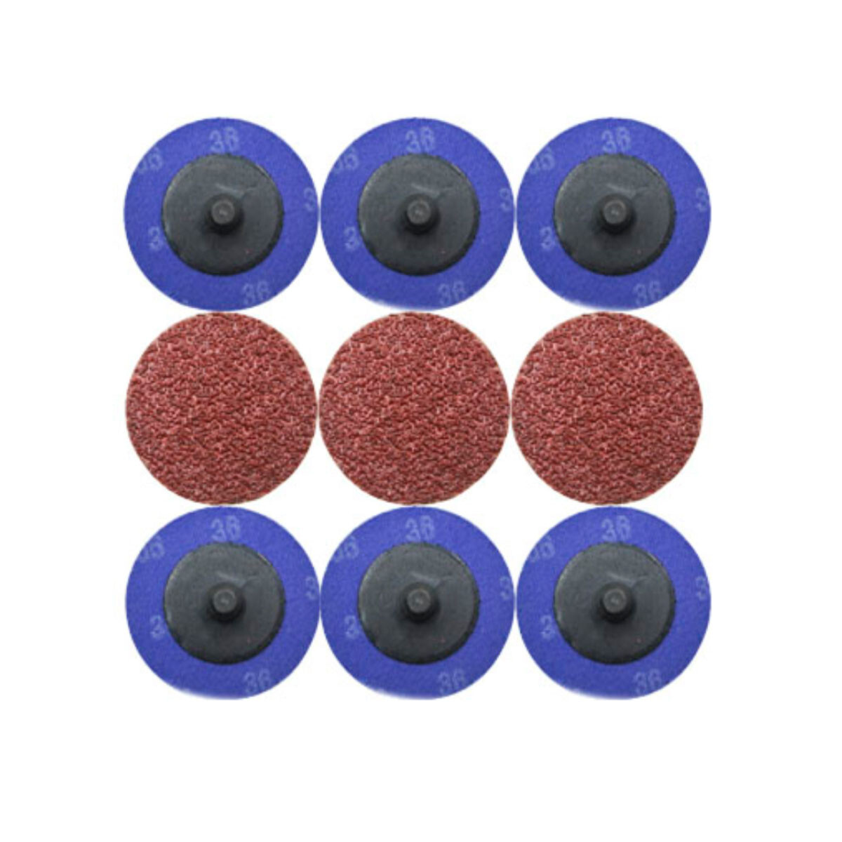 25x 3 inch 36 Grit Roll Lock Sanding Grinding Disc Die Grinder Quick Change Pads