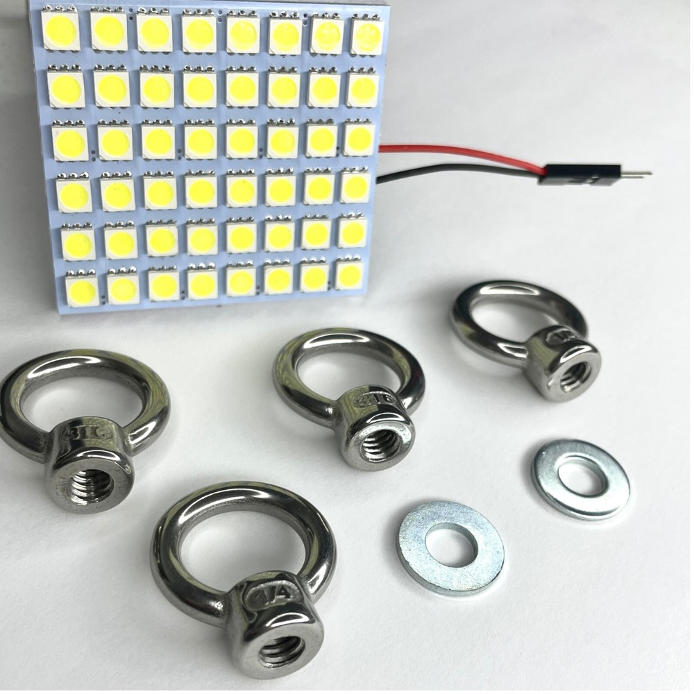 Mounting Nuts and LED Lights for Molle Panel