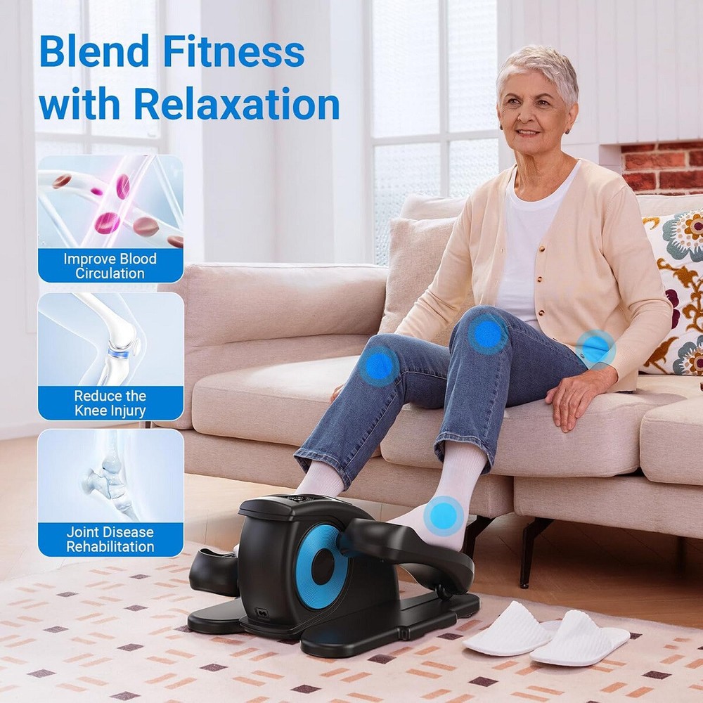 LCD Ellipse Electric Elliptical Machine Under Desk Leg Exerciser Fully Assembled