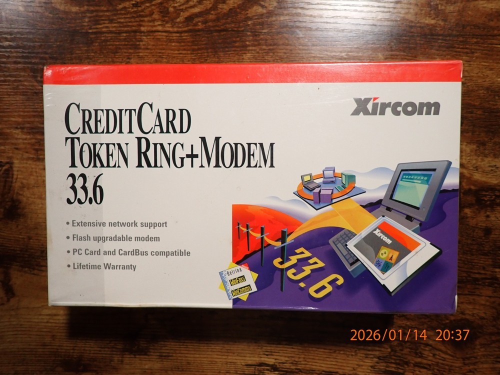 Xircom CreditCard Token Ring+Modem 33.6 - New in box